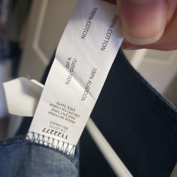 DEX denim jean dress crochet Bohemian romantic feminine gypsy small hippie - Picture 14 of 15